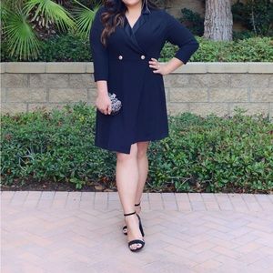 Soncy Black Tuxedo Dress